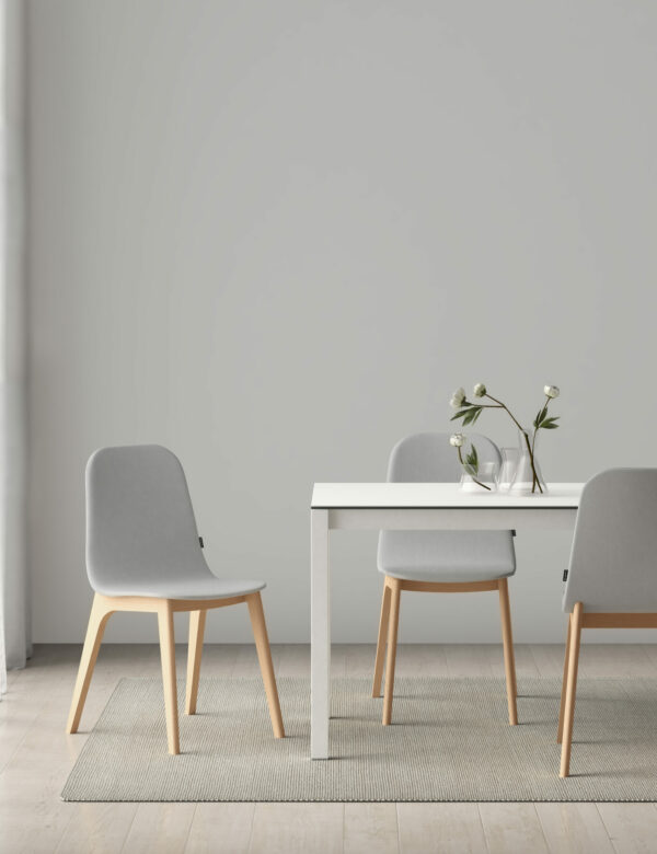 chaise blanc bois