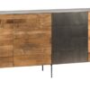 Meuble de rangement en teck massif et métal gris anthracite style indu meuble industriel loft atelier