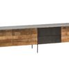 meuble tv en bois et métal gris style indus atelier loft