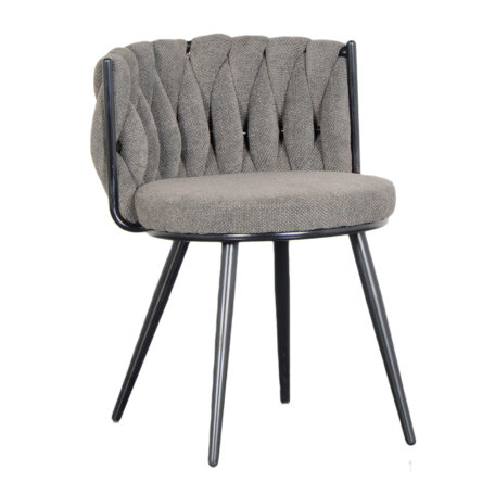 chaise moderne confort tissu coton gris original