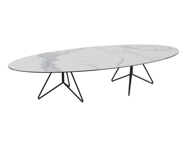 grande table de salon ovale design