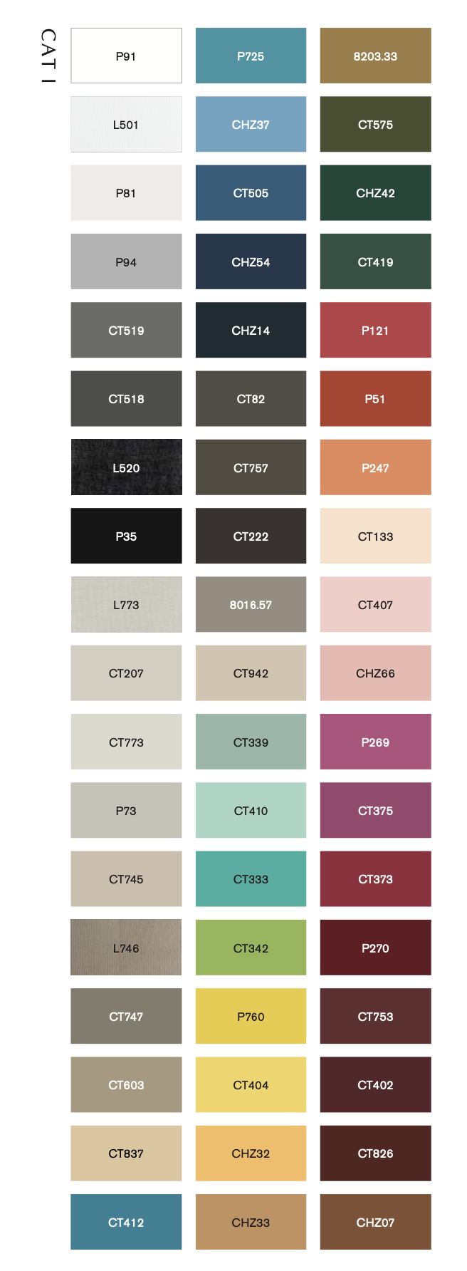 Coloris disponibles pour les abat-jours en tissu de la catégorie 1 pour lampadaire SIXT SIXTYFOUR
