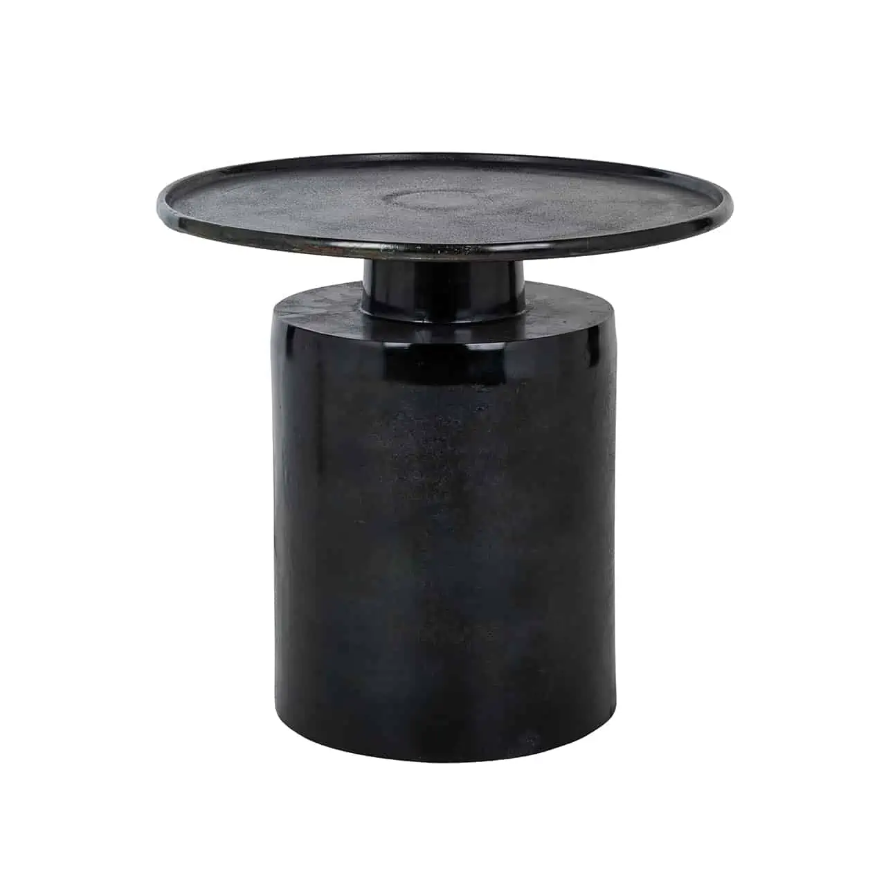 table de salon ronde diamètre 50cm bout de canapé noir