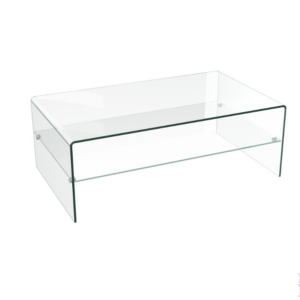 table basse design verre transparent - salon contemporain moderne