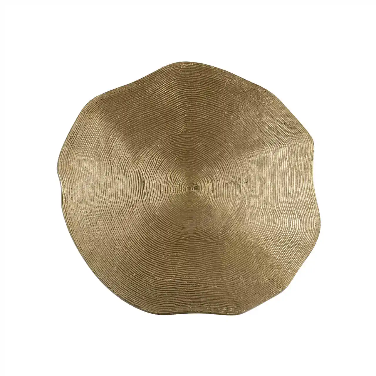 table ronde design originale or doré gold