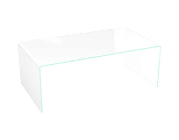 Table basse design ATHENA en verre cristallin transparent