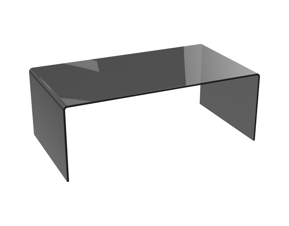 table basse originale en verre gris