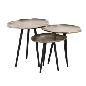 Lot de 3 tables basses d'appoint volenta en aluminium de chez Richmond Interiors