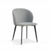 chaise moderne de qualité a petit prix en tissu de couleur gris clair