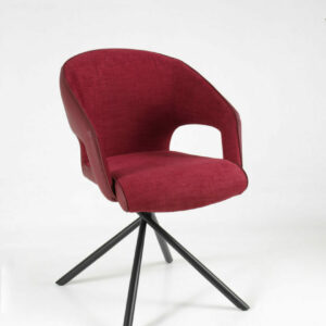 Chaise moderne confortable de qualité tissu rouge