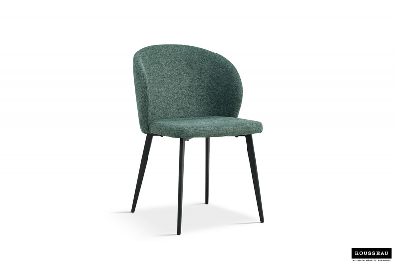 chaise moderne en tissu vert petit prix pas chère