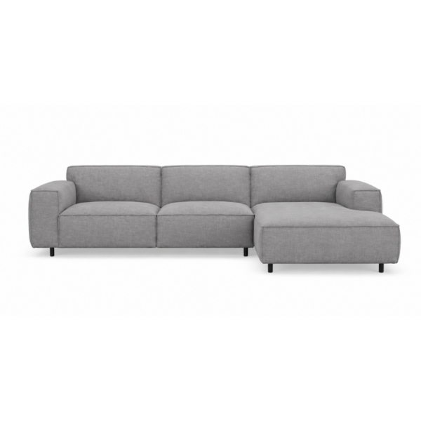 Canapé VESTA deux places et une méridienne XL coloris gris. Aussi disponibles dans d'autres dimensions et dans d'autres tissus.