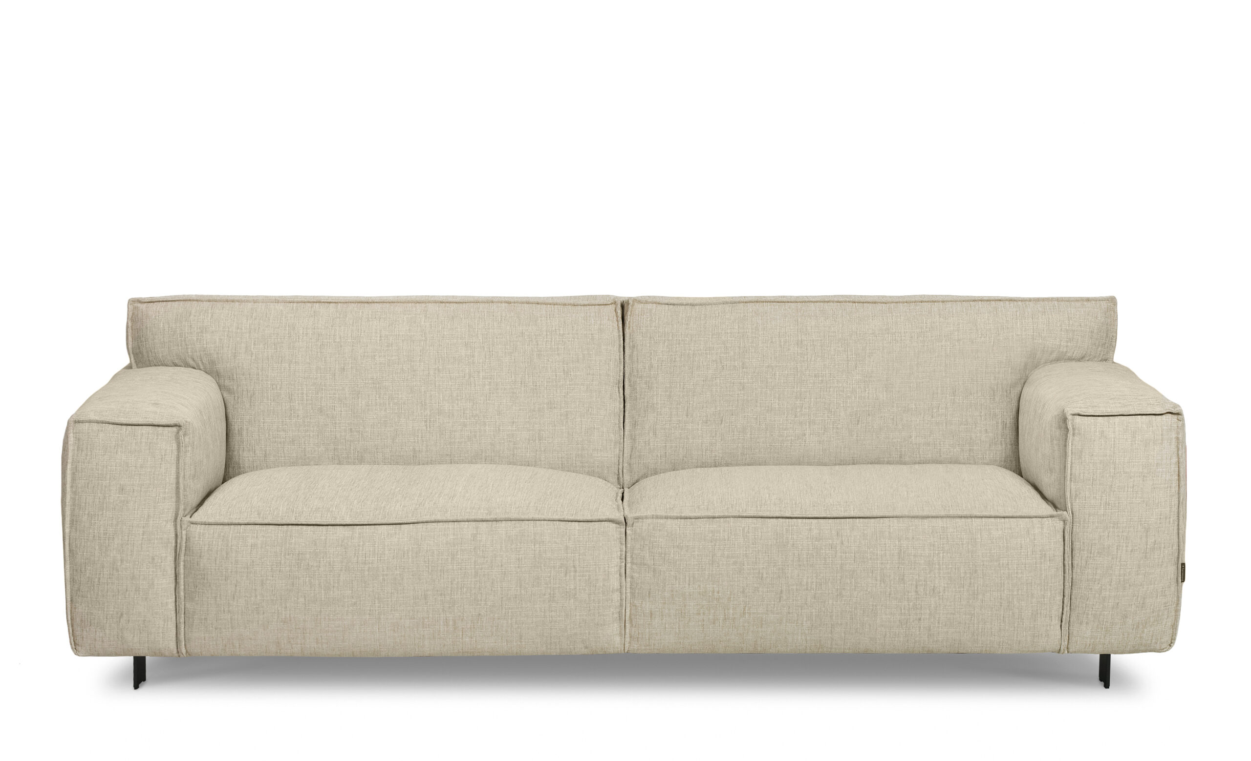 Canapé contemporain très confortable 3 places avec tissu beige
