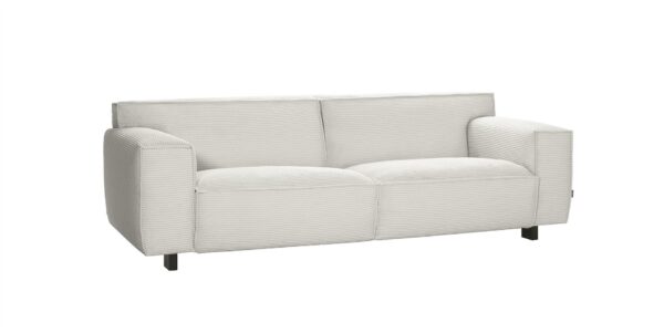 Canapé moderne confortable style scandinave en velours côtelé blanc