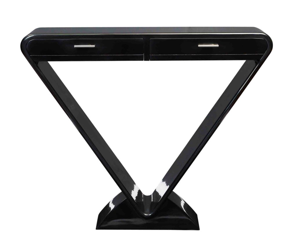 Console triangulaire 2 tiroirs de la collection ICONE