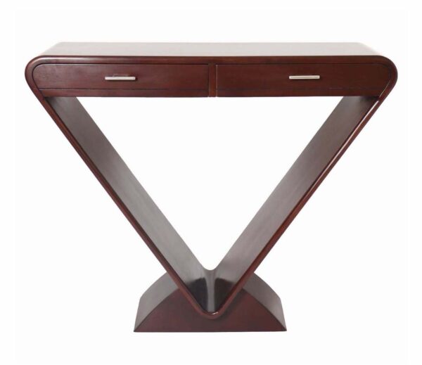 Console triangulaire ICONE en bois teinte foncé