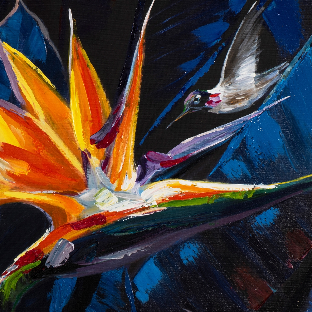 Peinture fleur oiseau du paradis strelitzia oiseau - tableau IMAGELAND