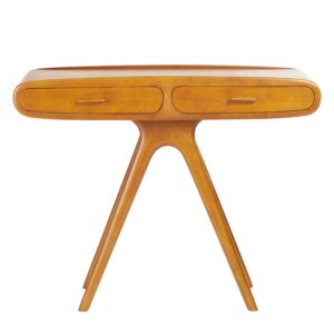Console style vintage SIXTIES en bois hévéa teinte noyer