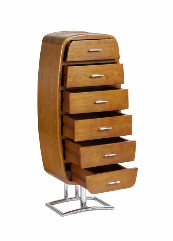 Chiffonnier style vintage avec tiroirs en bois mobilier de bateau
