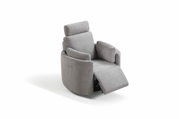 Fauteuil JULIO CHAIR tissu gris clair