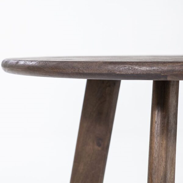 table ronde design élégante en bois marron