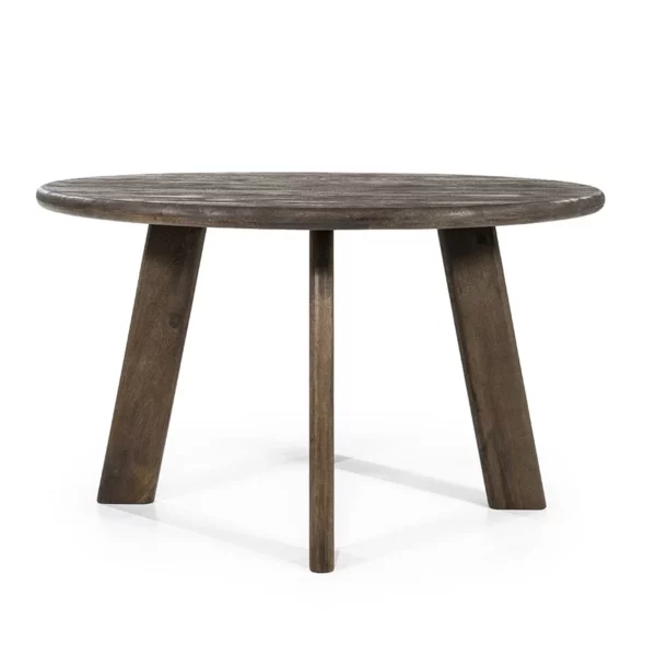 table ronde fine élégante en bois marron