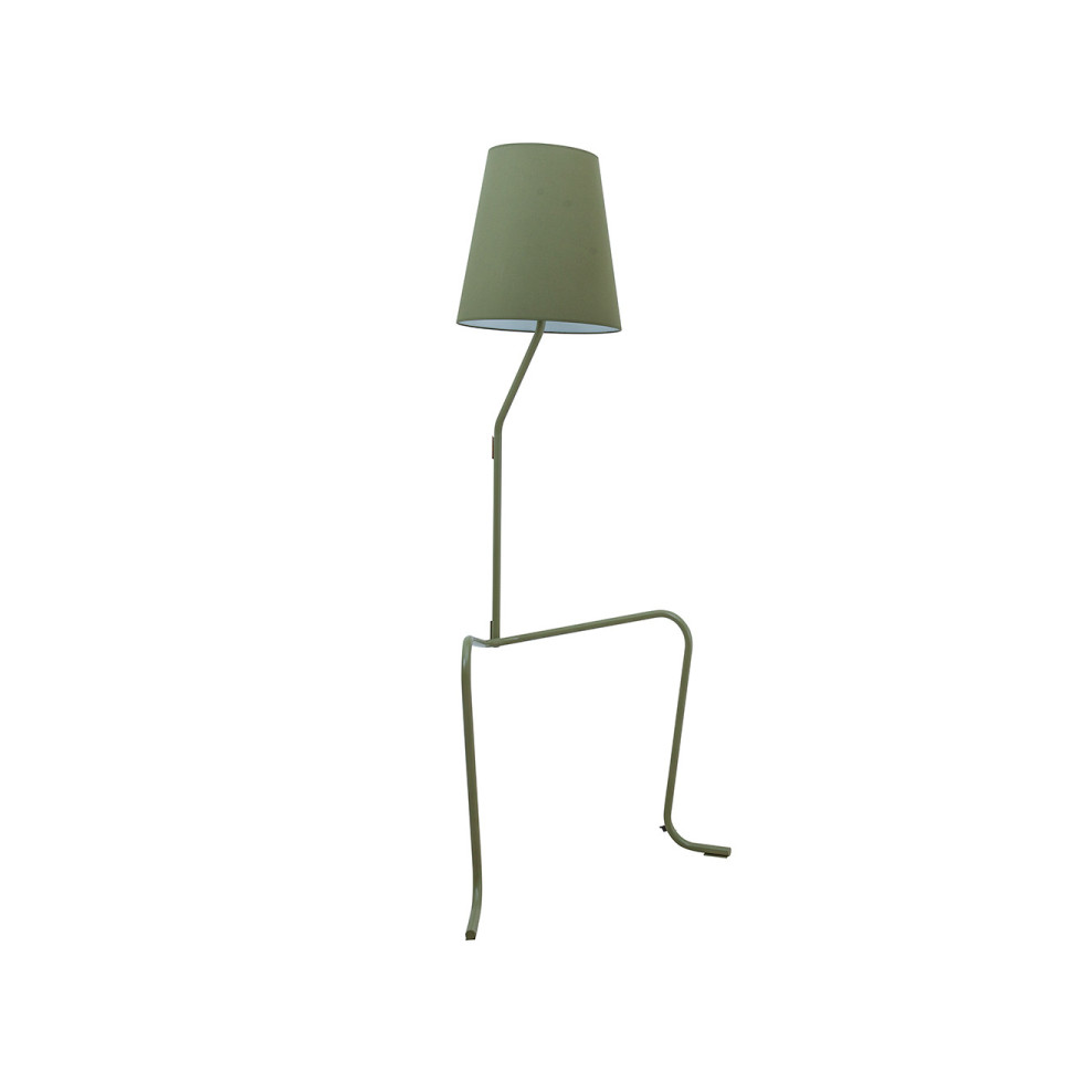 lampadaire vert original silhouette bonhomme assis