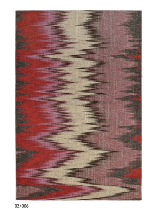 TAPIS GRAPHIQUE rose beige rouge