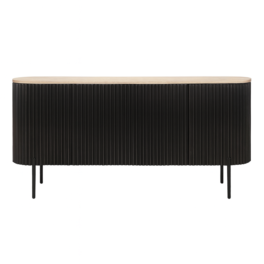 Bahut HAMPTON avec dessus en travertin de chez Richmond Interiors