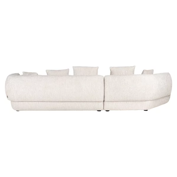 Grand canapé modulable xxl confortable tissu blanc cassé crème