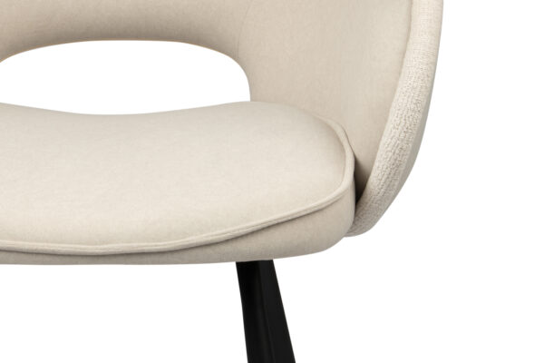 fauteuil beige gros bords