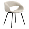 Fauteuil de table GRACIEUX blanc perle