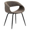 Fauteuil de table GRACIEUX tissu taupe