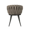 chaise fauteuil avec dossier en tissu tressé tissé original