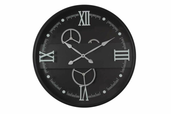 Horloge masculine avec engrenages et chiffres romains