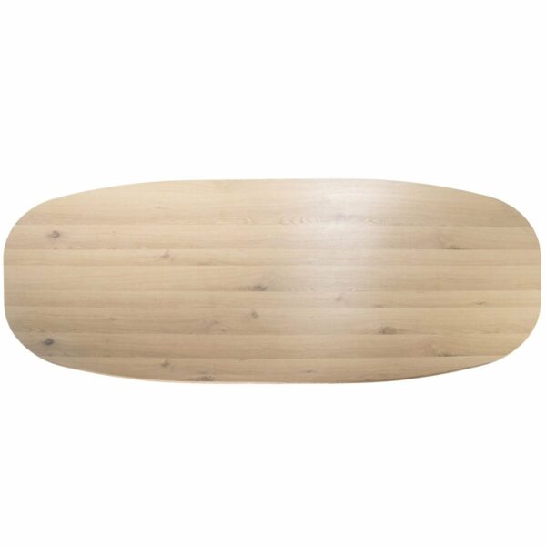 Table en chêne clair avec pied central