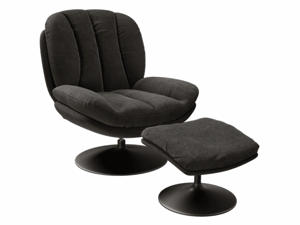 Fauteuil LISBOA confortable, pivotant, avec repose pied.