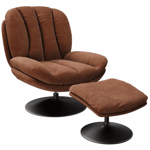 Fauteuil LISBOA confortable, pivotant, avec repose pied.