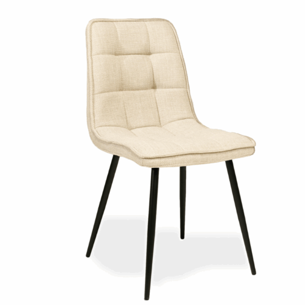 Chaise FOLK - Colorée et cossue grâce a son assise rembourrée et son passe-poil épais.