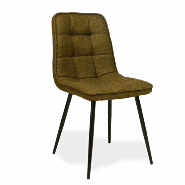 Chaise FOLK - Colorée et cossue grâce a son assise rembourrée et son passe-poil épais.