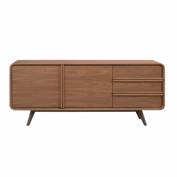 Bahut en noyer ou chêne au design minimaliste