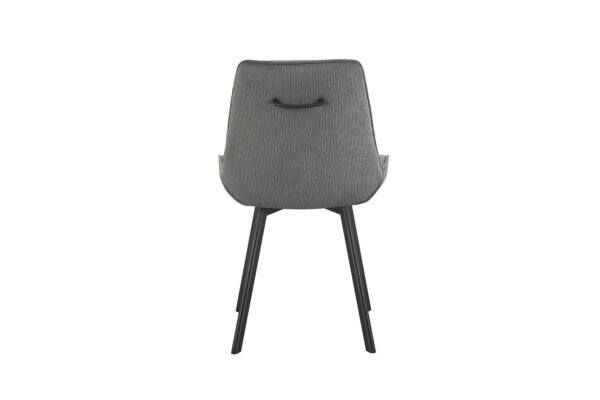 Chaise AMELIE en velours côtelé beige - Bois & Déco