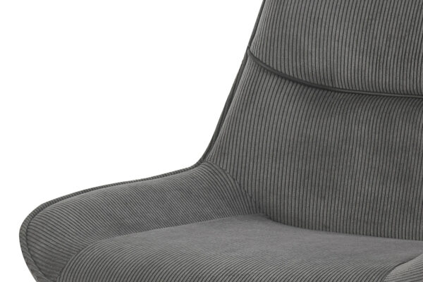 Chaise AMELIE en velours côtelé beige - Bois & Déco
