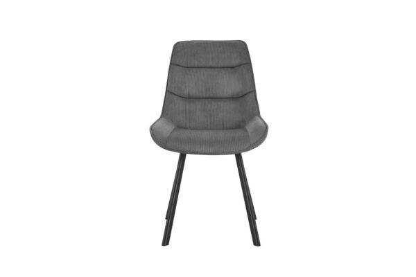 Chaise AMELIE en velours côtelé beige - Bois & Déco