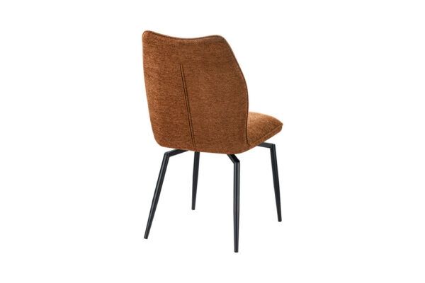 Chaise en tissu pivotante, moderne avec pieds en metal laqué noir