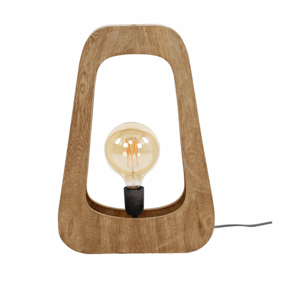 Lampe à poser en manguier avec ampoule a filament rétro