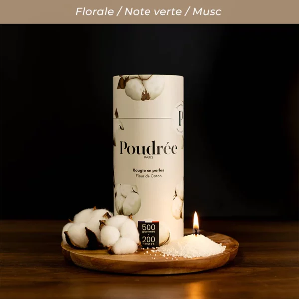 Bougie Poudrée Paris en perles de cire 500 g – idée cadeau déco originale