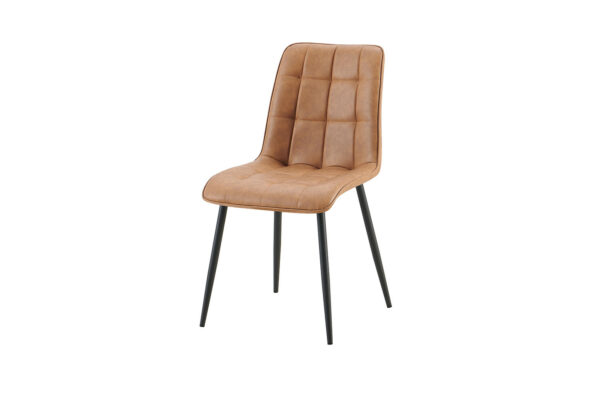 Chaise en PU disponible en trois coloris avec metal noir