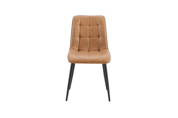 Chaise en PU disponible en trois coloris avec metal noir