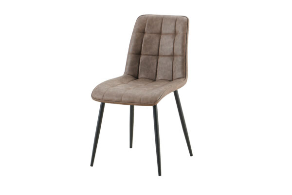 Chaise en PU disponible en trois coloris avec metal noir